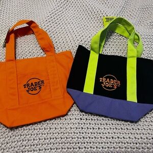 Trader Joe's Orange and Black Tote Set